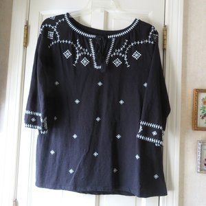 Talbots Cotton Embroidered Tunic